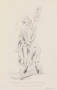 An astronomer with astrolabe and a telescope by William Brenchley Rye