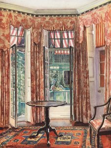 Interior decoration: A London room in tones of red by William Bruce Ellis Ranken