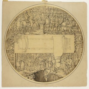 Ceremonial Shield with Roman Battle Scene