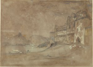 Marksburg Castle, Rhens by William Callow