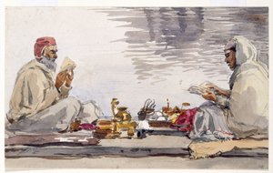 Two holy men reading the Granth Saheb, Umritsar