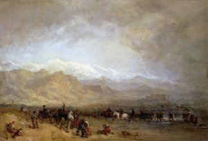 French Troops Fording the Magra