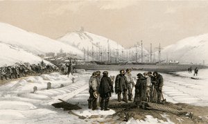 Graves at the Head of the Harbour in Balaklava by William Crimea Simpson