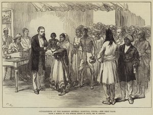 Out-Patients at the Sassoon General Hospital, Poona by William Crimea Simpson