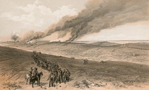 Redan and advanced trenches of British right attack by William Crimea Simpson