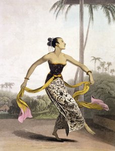 A Ronggeng or Dancing Girl, Plate 21 from Vol. I of 