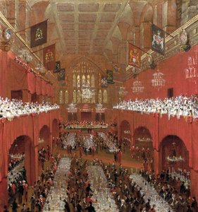 Banquet at the Guildhall, City of London, 1814 by William Daniell