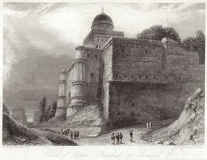 Tomb of Baber at Sumbul Babur by William Daniell