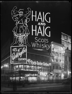Illuminated Sign for Haig and Haig Whiskey, New York City, January 6, 1917
