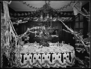 Interior of the residence of Mr. and Mrs. William Mill Butler, decorated for Christmas, January 4, 1917 by William Davis Hassler