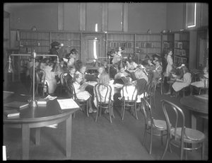 Interior View of an Unidentified Branch of the Queens Borough Public Library by William Davis Hassler