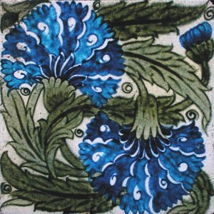 Tile with Floral Design