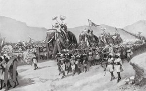 Vikramaditya Gupta Goes Forth to War, AD 395 by William Douglas Almond