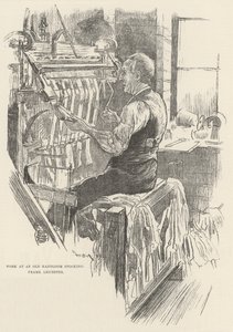 Work at an Old Handloom Stocking-Frame, Leicester by William Douglas Almond