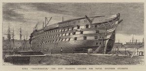 HMS Marlborough, the New Training College for Naval Engineer Students by William Edward Atkins
