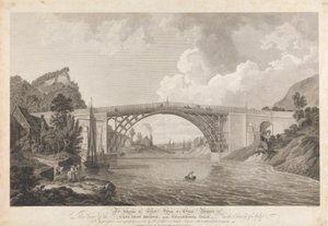 View of the Cast Iron Bridge near Coalbrookdale