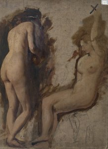 Study for a Figure Composition - Two Female Nudes