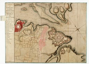 A Plan of St. Philips Castle and Fortifications in the Island of Minorca by William Faden