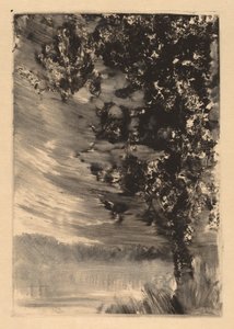 Moonlit Landscape with Tree at the Right by William Fowler Hopson