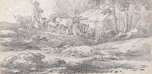 Landscape with Figures and Cattle