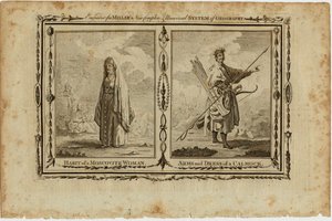 Habits of a Moscovite Woman and Arms and Dress of a Kalmyk by William Grainger