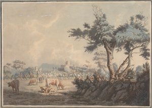 Landscape, Castle and Cattle
