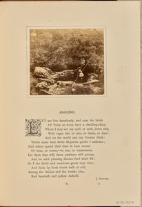 Boy with a fishing pole and a creel, England