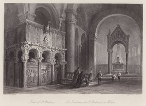 Tomb of St Ambrose by William H. Bartlett