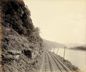 Cathedral Rocks, Susquehanna River near Meshoppen, for the Lehigh Valley Railroad by William H. Rau