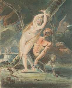 Amymone with a Lecherous Satyr by William Hamilton