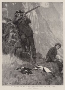 Dr Nansen and Mr Jackson Shooting Loons on Cape Flora by William Hatherell