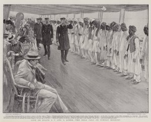 Life on Board a P and O Liner, the Roll Call on Sunday Morning