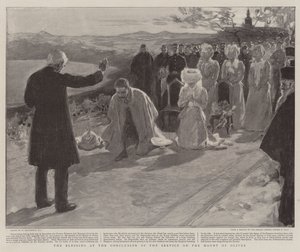 The Blessing at the Conclusion of the Service on the Mount of Olives by William Hatherell