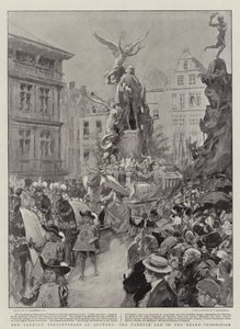 The Vandyck Tercentenary at Antwerp, the Vandyck Car in the Grand Procession by William Hatherell