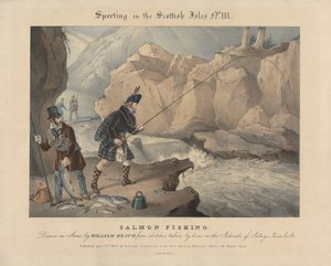 [Set of four] Sporting in the Scottish Isles: No. III. Salmon Fishing by William Heath