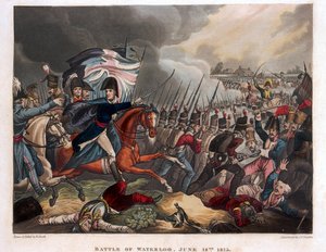 The Duke of Wellington with Troops Advancing at the Battle of Waterloo, Illustration from a Narrative Poem by Dr. Syntax
