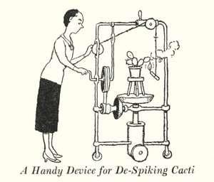 A Handy Device for De-Spiking Cacti by William Heath Robinson