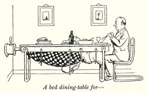 A Bed Dining-Table by William Heath Robinson