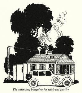 An Extending Bungalow for Week-End Parties by William Heath Robinson