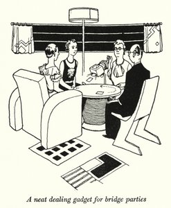 A Neat Dealing Gadget for Bridge Parties by William Heath Robinson