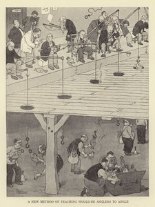 A new method of teaching would-be anglers to angle by William Heath Robinson