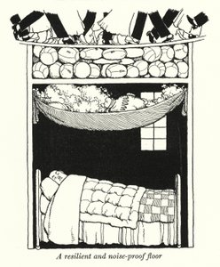 A resilient and noise-proof floor by William Heath Robinson