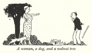 A Woman, a Dog, and a Walnut Tree by William Heath Robinson