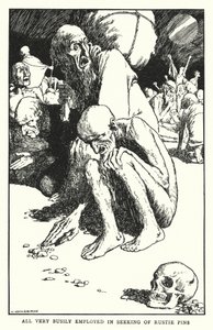 All very busily employed in seeking of rusty pins by William Heath Robinson