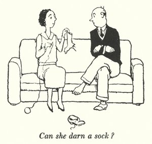 Can she darn a sock? by William Heath Robinson