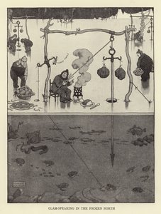 Clam-spearing in the frozen north by William Heath Robinson