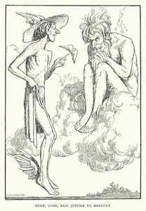Come, Come, Said Jupiter to Mercury by William Heath Robinson