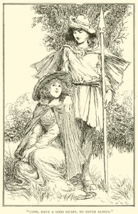Come, have a good heart, my sister Aliena by William Heath Robinson