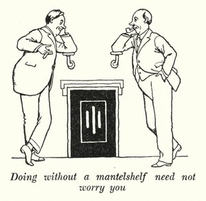 Doing Without a Mantelshelf Need Not Worry You by William Heath Robinson