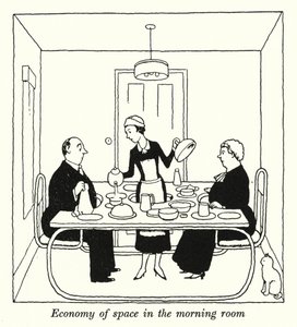 Economy of Space in the Morning Room by William Heath Robinson